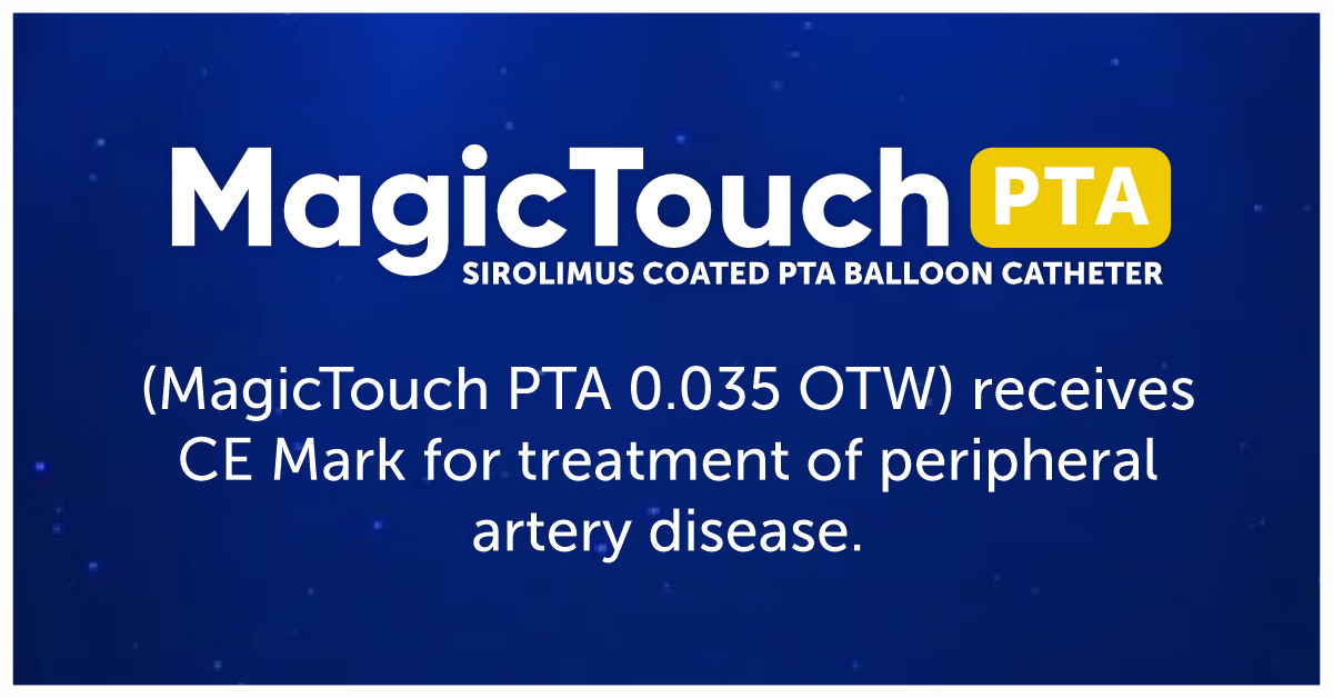 Concept Medical (MagicTouch PTA 0.035 OTW) receives CE Mark for treatment of peripheral artery disease.