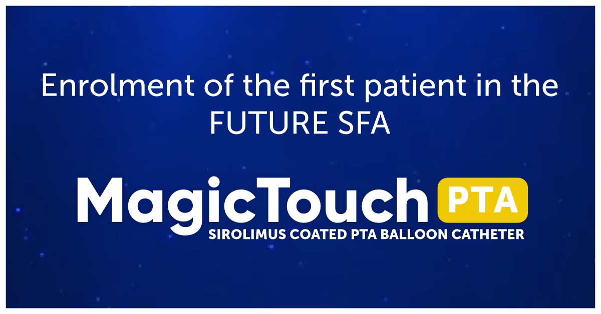 Concept Medical announces index patient enrolment in world’s first RCT with Sirolimus Coated Balloon for the treatment of Superficial Femoral Artery (SFA) in Peripheral Artery Disease.